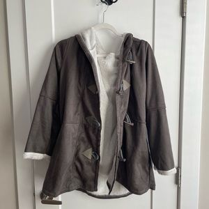 Brown Lightweight Sherpa Lined Coat